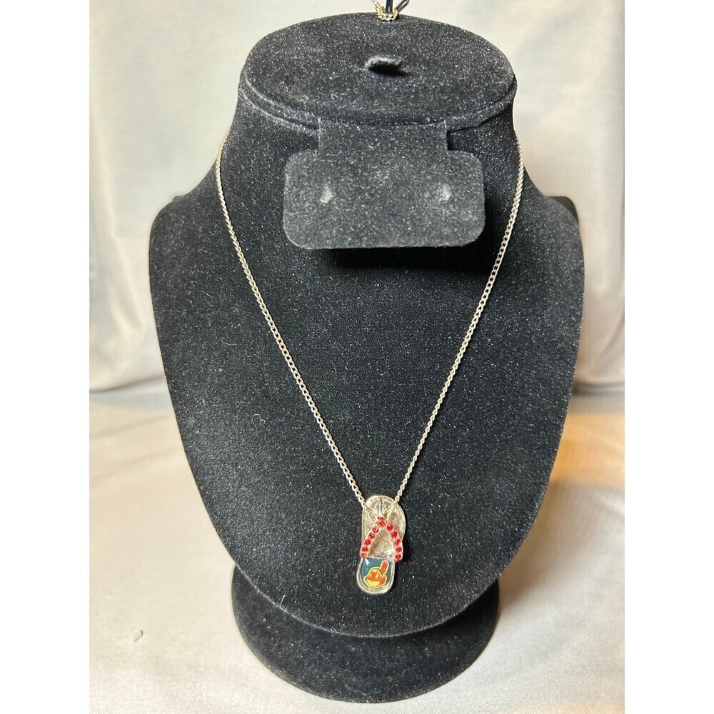MLB Cleveland Indians Flip Flop / Sandal Charm Necklace
